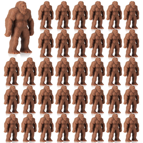 Chunful 50-pack mini Bigfoot figurines for party decor and gifting.