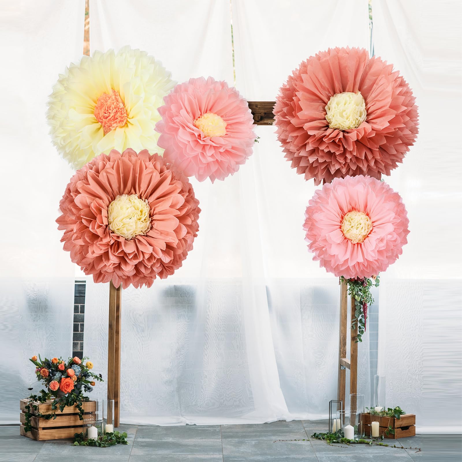 Chunful 24-inch Rose Gold flower brightening party setups