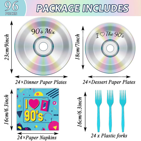 CHUNNIN 7-inch and 9-inch dessert plates featuring retro 90s design for serving.