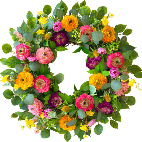 Entryway CHvista wreath enhances curb appeal and welcomes guests
