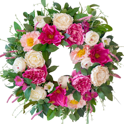 Gift-ready wreath suitable for birthdays or housewarmings.