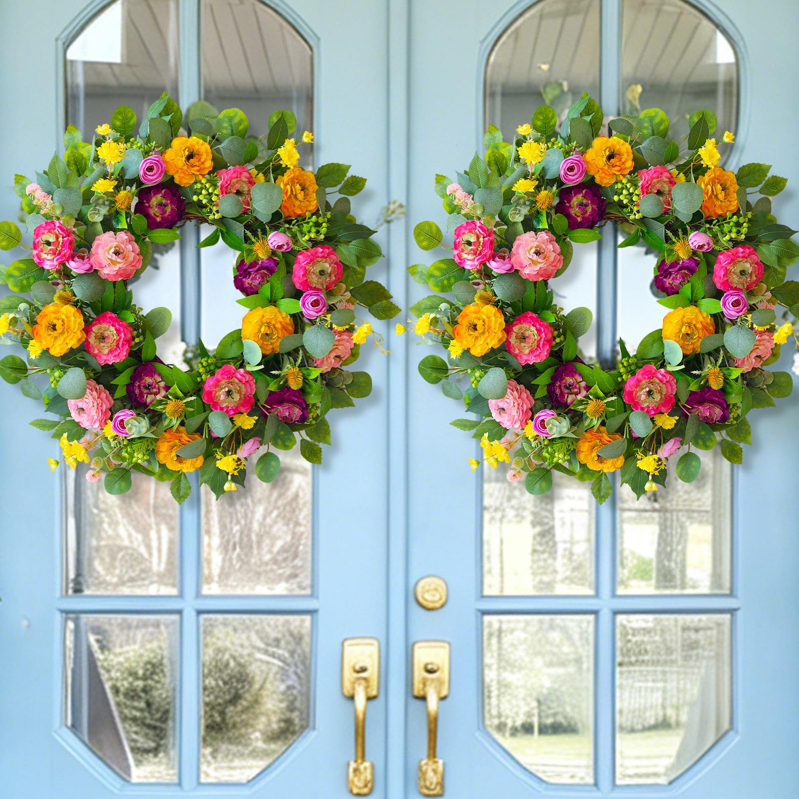 Gift-ready CHvista spring wreath adds refined charm for celebrations