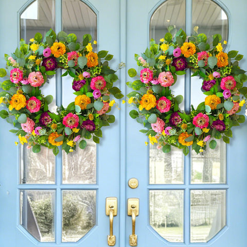 Gift-ready CHvista spring wreath adds refined charm for celebrations