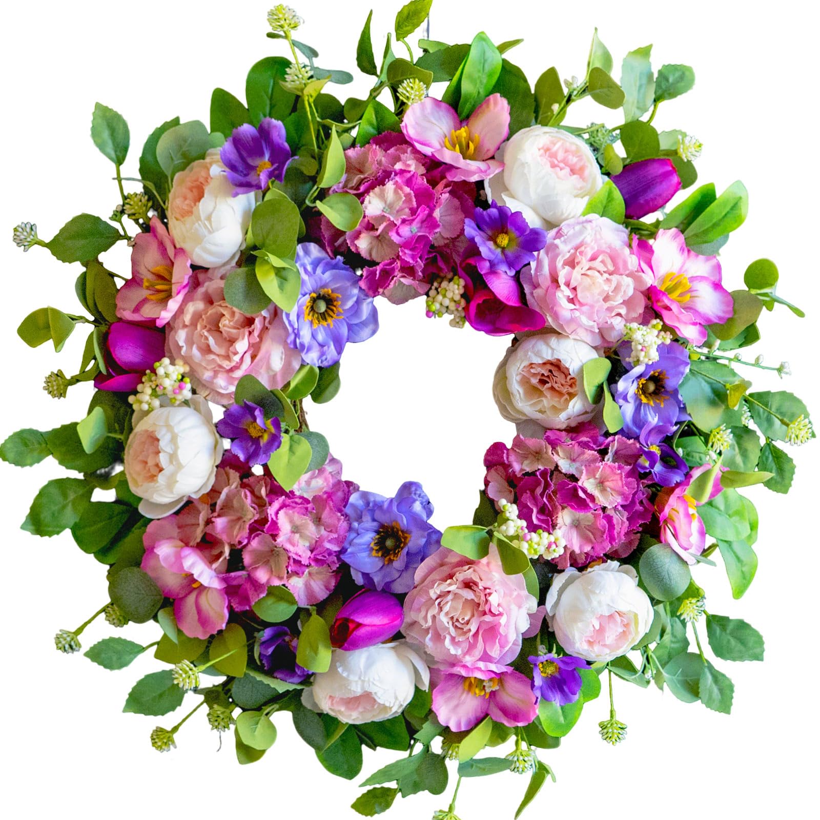 CHvista soft touch petals wreath enhances home decor with refined elegance.
