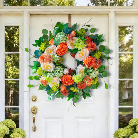 CHvista pink dahlias wreath refined elegance for spaces