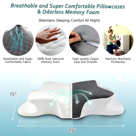 CHxxy neck support pillow suits back and stomach sleepers too