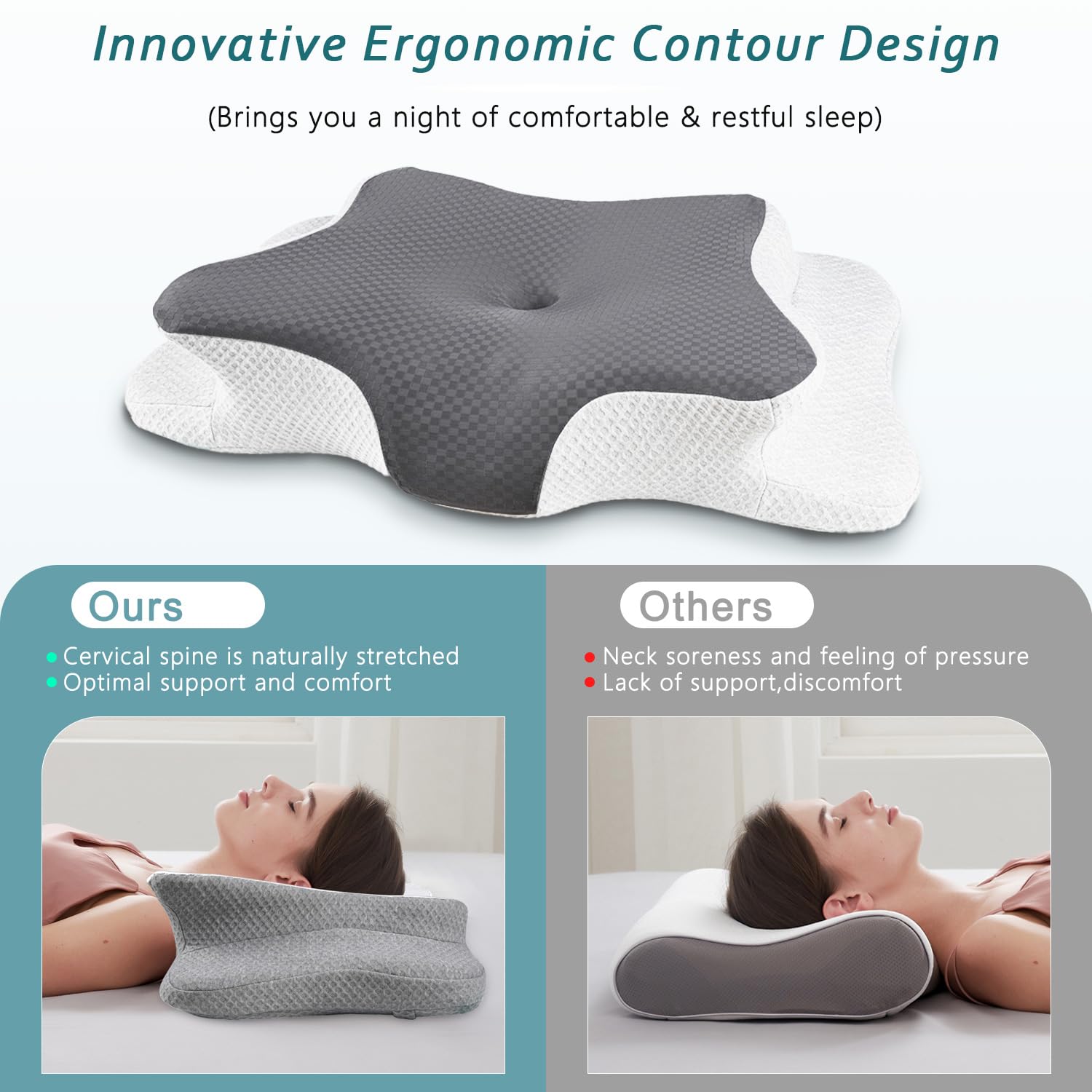 CHxxy memory foam core stays supportive and adapts to sleeping positions