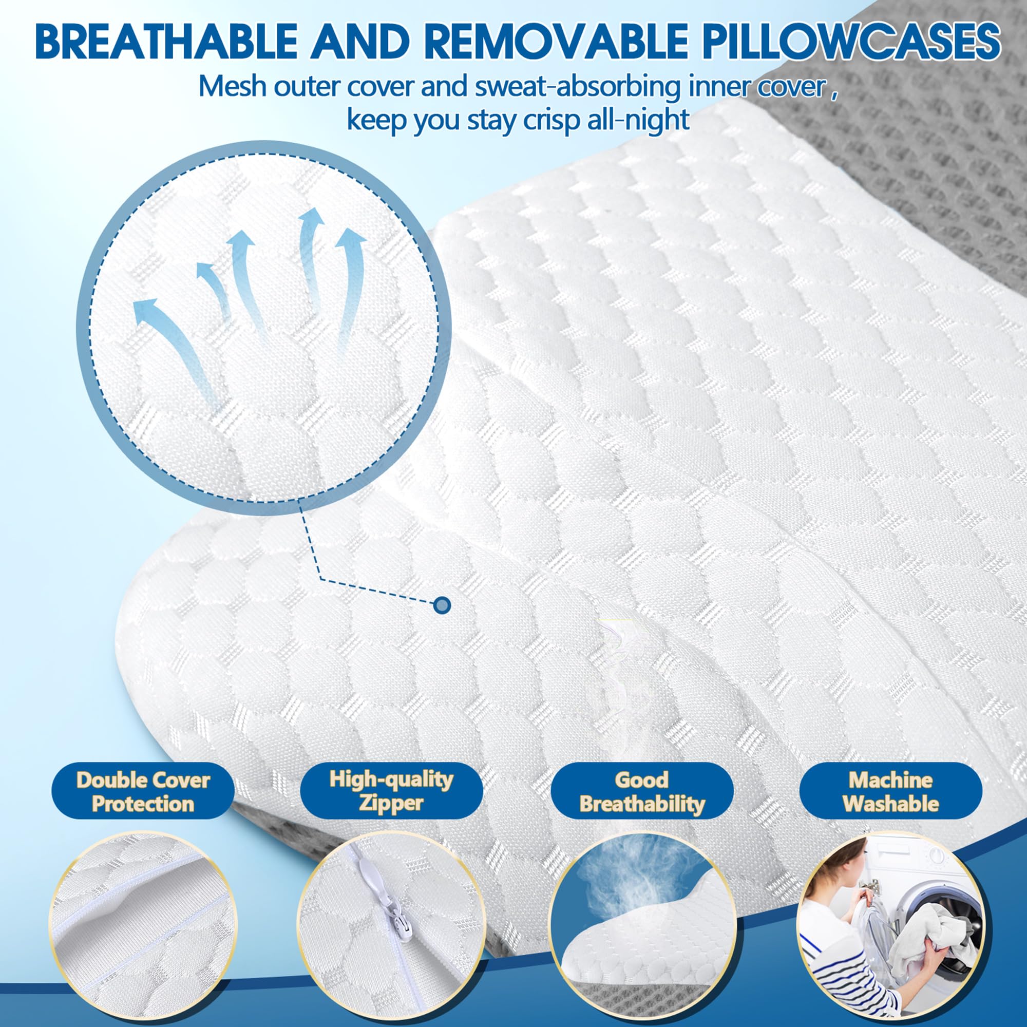 CHxxy memory foam pillow safety certifications CertiPUR-US and Oeko-Tex.