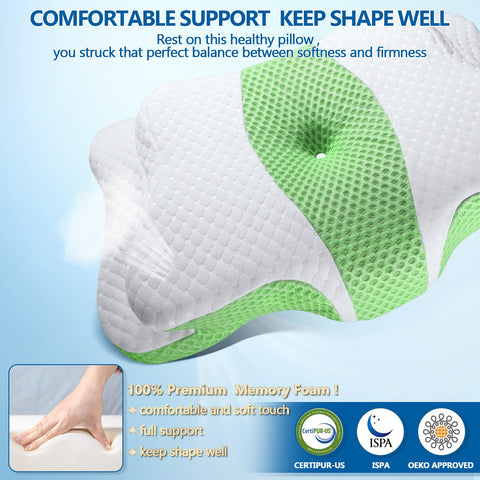 CHxxy memory foam pillow CertiPUR-US materials ensure safety and quality