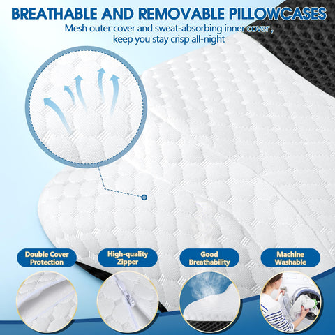 CHxxy Memory Foam Pillow for side sleeping and versatile positions.