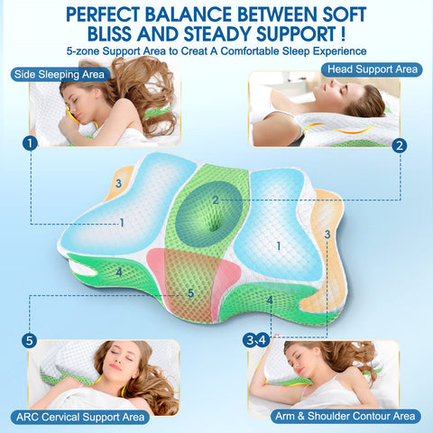 CHxxy memory foam pillow height adjustment enables personalized contour for your sleeping style