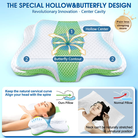 CHxxy memory foam pillow ice silk cover delivers soft touch and breathable comfort