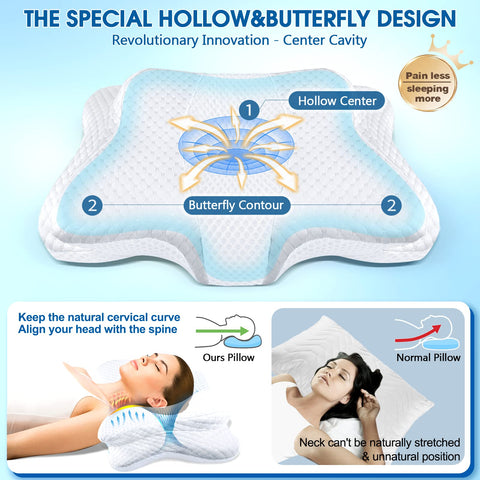 CHxxy memory foam pillow features an ice silk cover for cool nights.