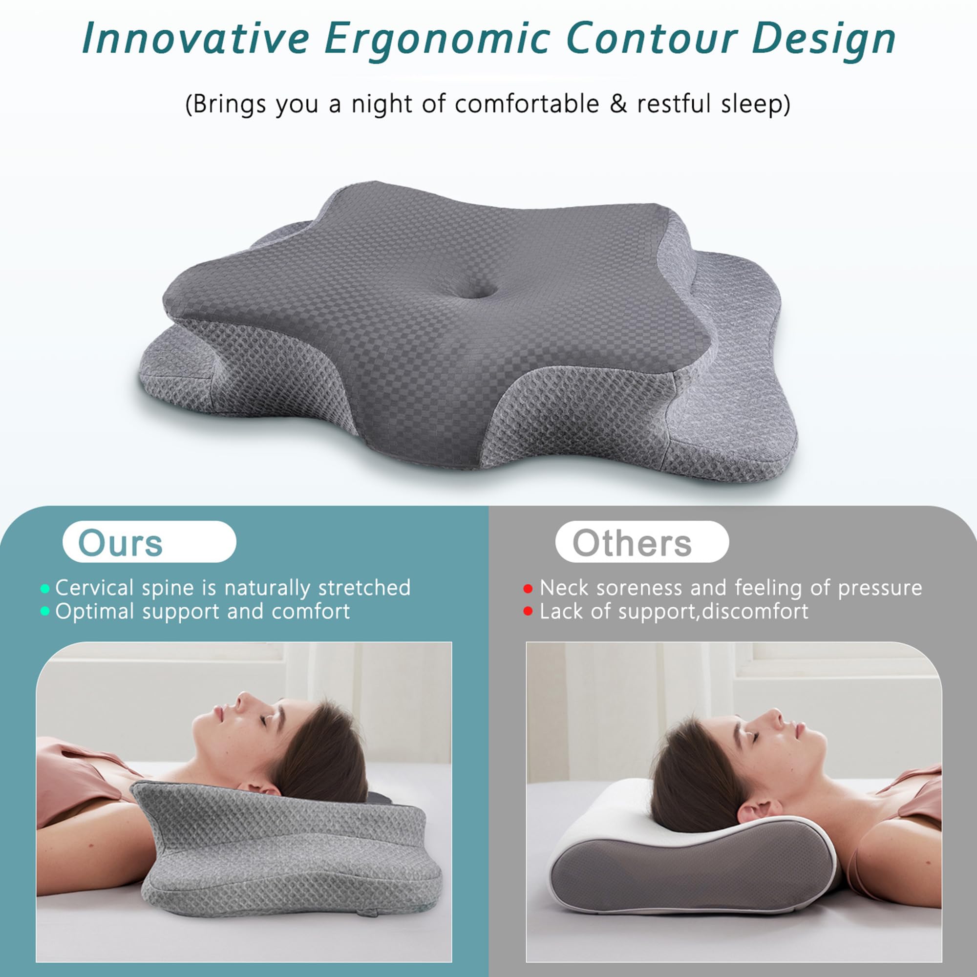 CHxxy pillow height adjustment piece illustrates customizable comfort for different sleepers.