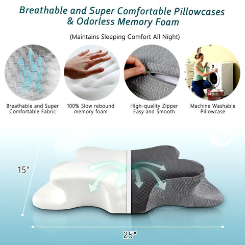 CHxxy removable skin-friendly pillowcase for easy care and washing.