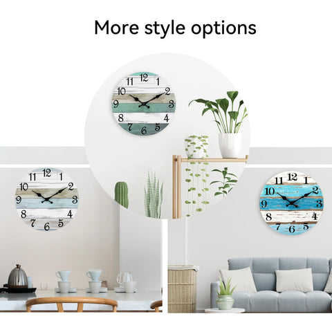 CHYLIN wall clock coastal decor accent for living spaces.