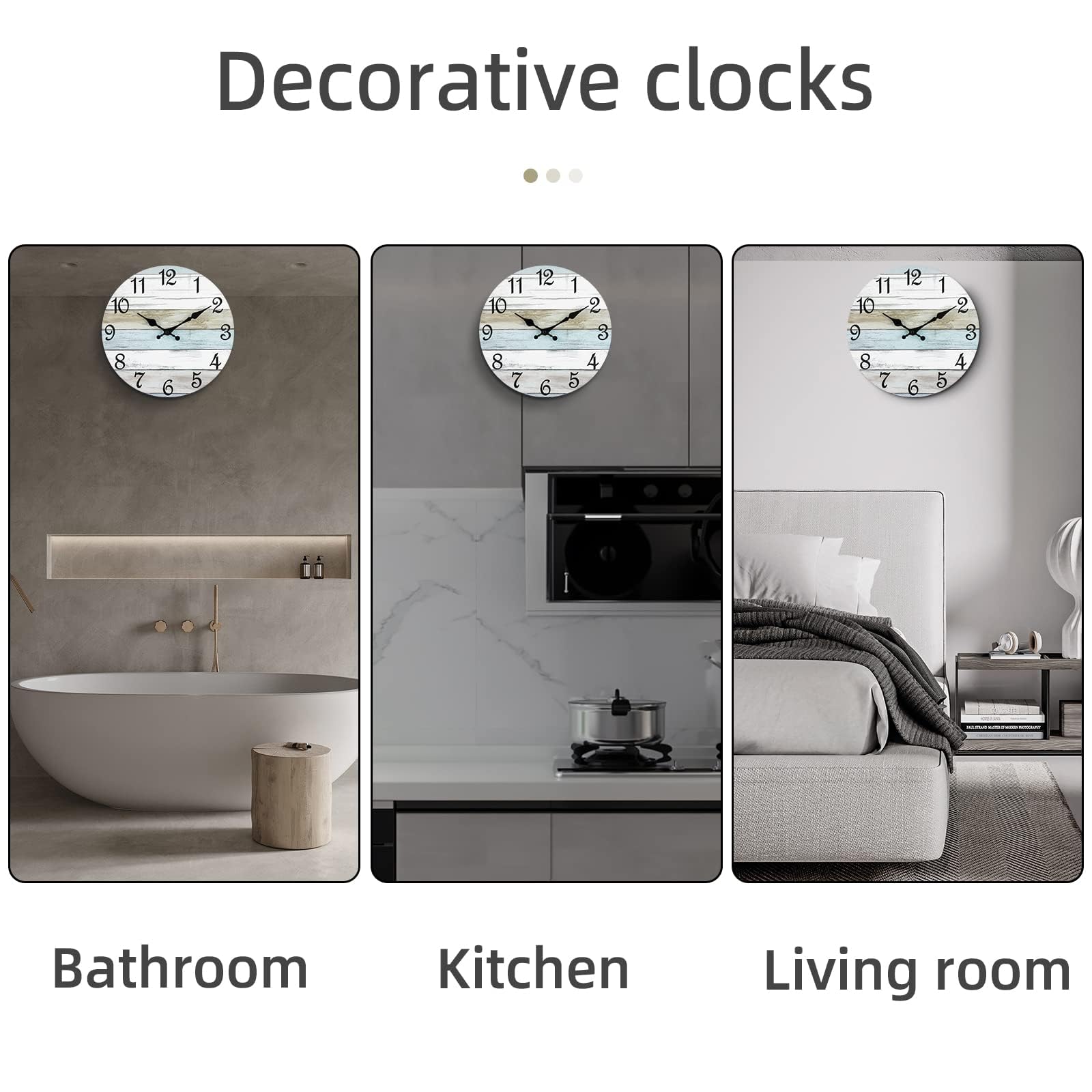 CHYLIN wall clock easy installation with included hook.