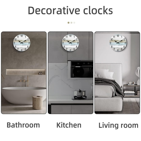 CHYLIN wall clock easy installation with included hook.