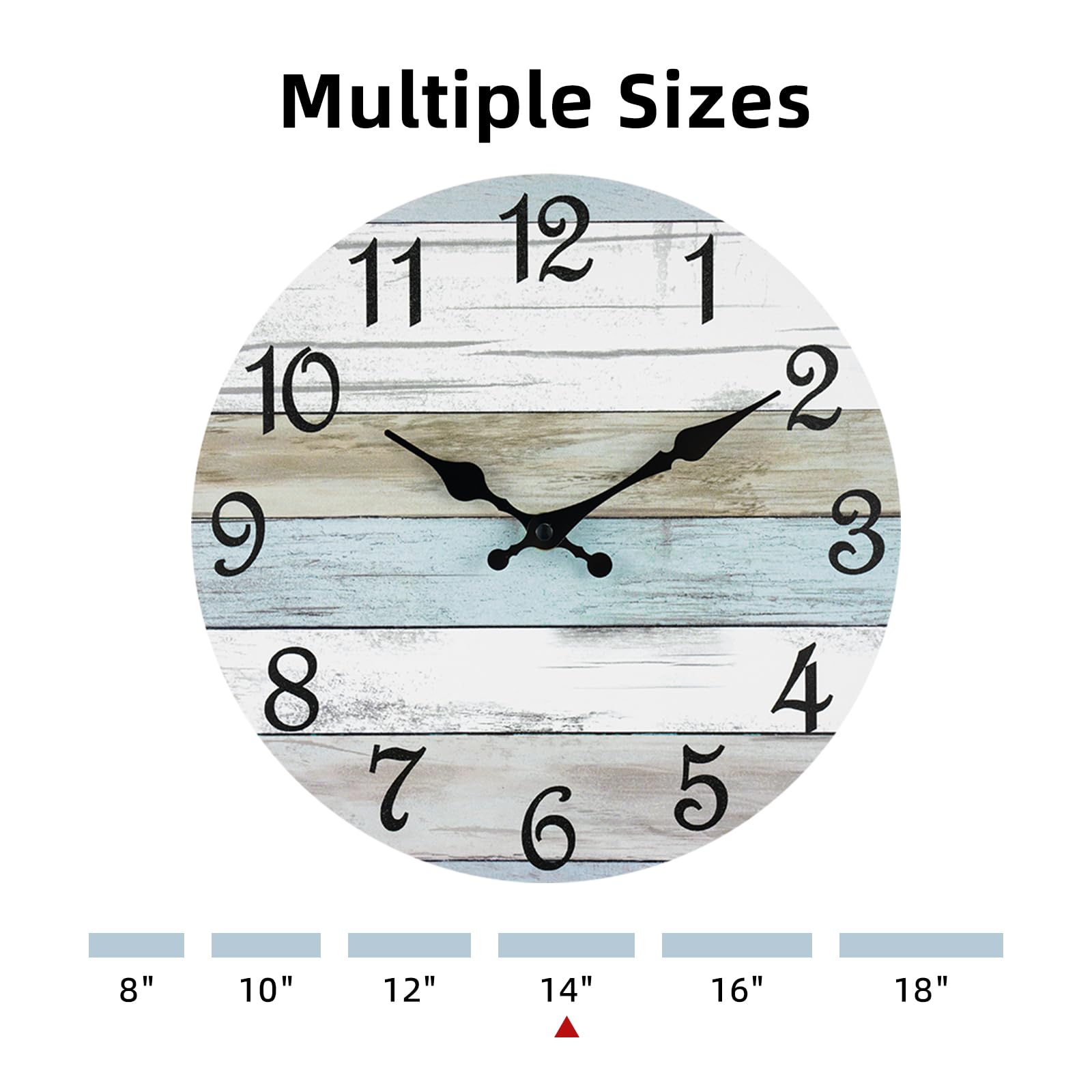 CHYLIN wall clock white finish complements coastal and modern interiors.