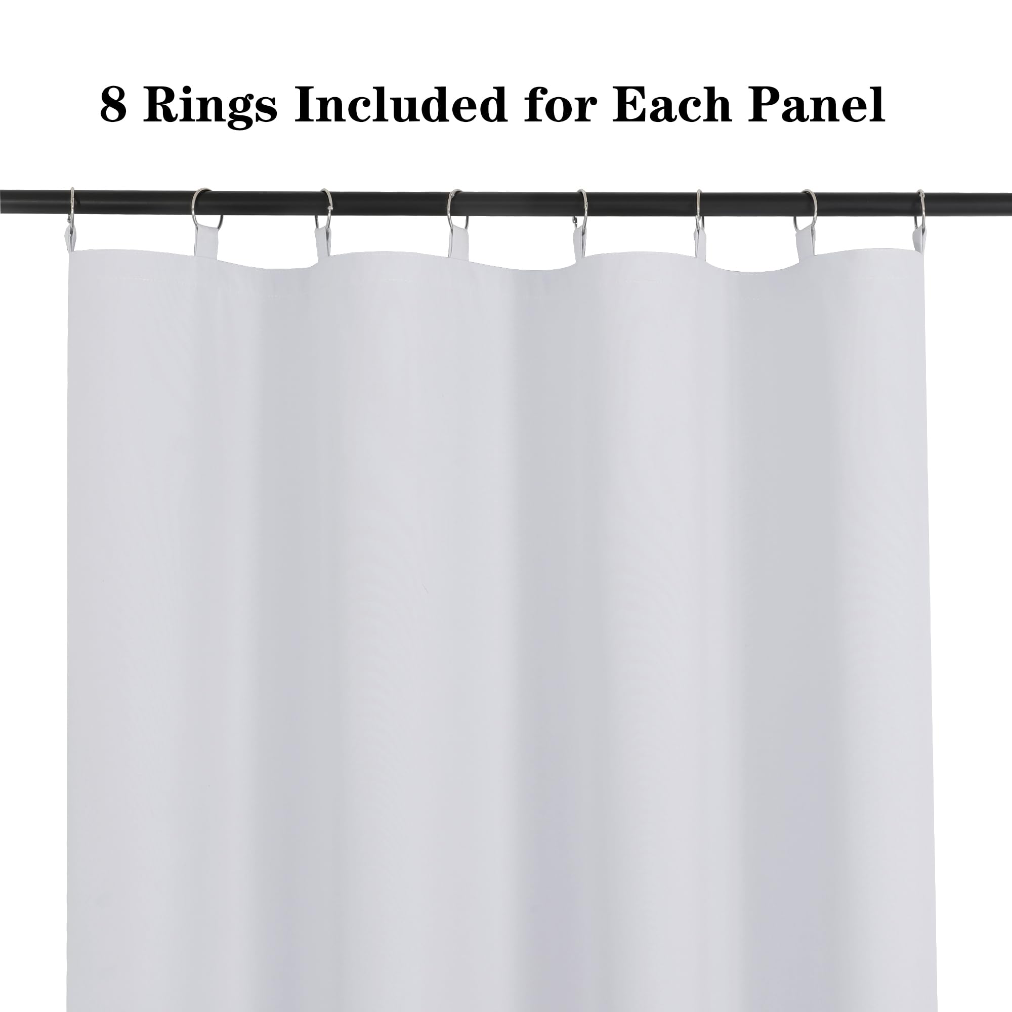 Chyhomenyc window blackout liner hanging options compatible with grommet and rod-pocket curtains.