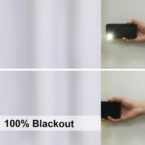 Chyhomenyc window blackout liner in use on curtain showcasing 100% blackout and privacy.