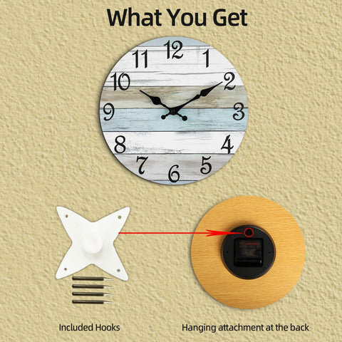 CHYLIN battery-operated clock runs on one AA battery