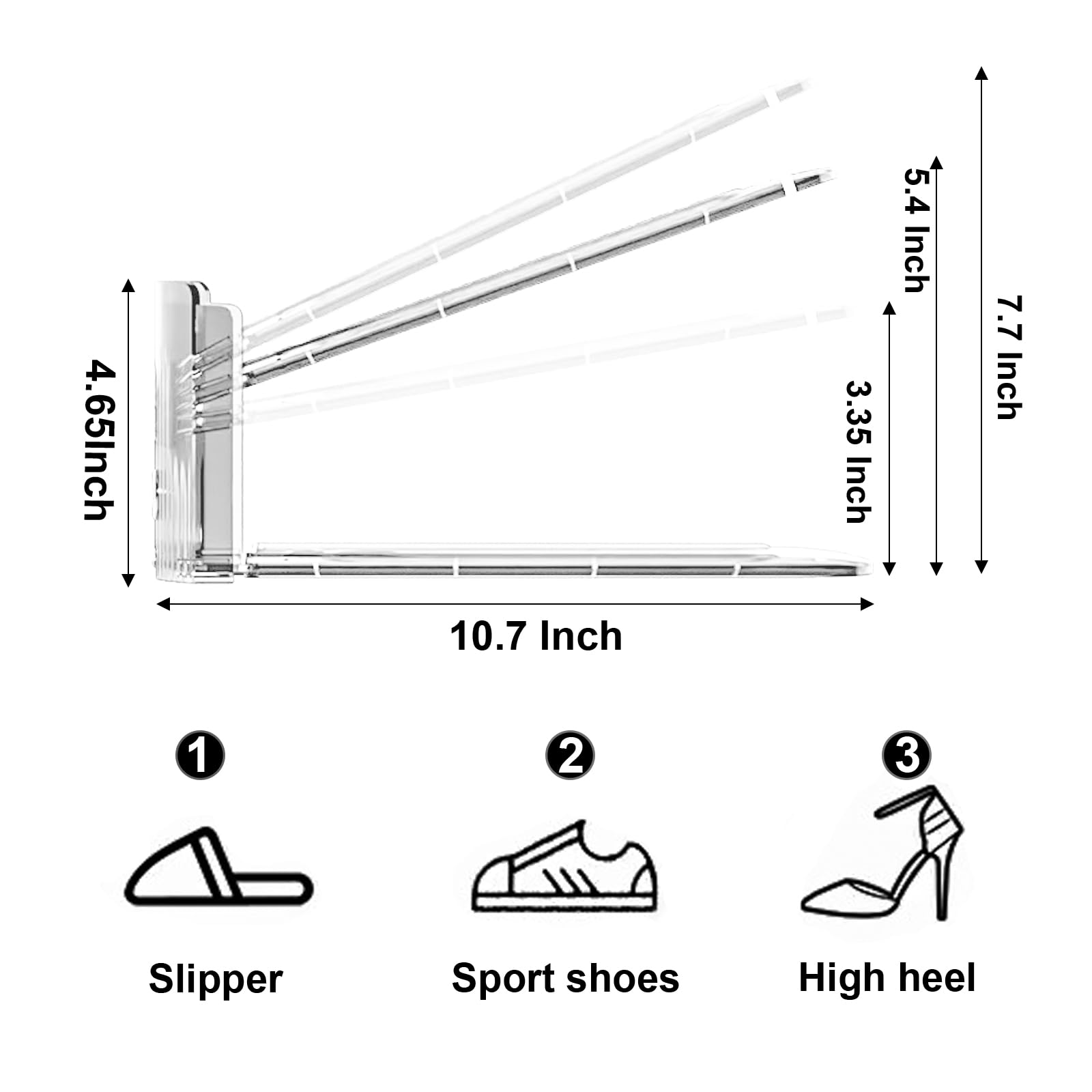 CiBiZi anti-slip shoe slot surface prevents accidental slips and mix-ups.