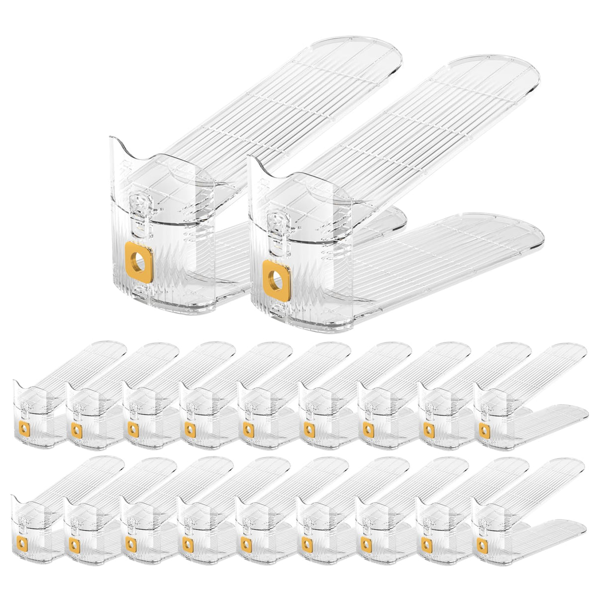CiBiZi Clear Shoe Slots Organizers front view for quick access