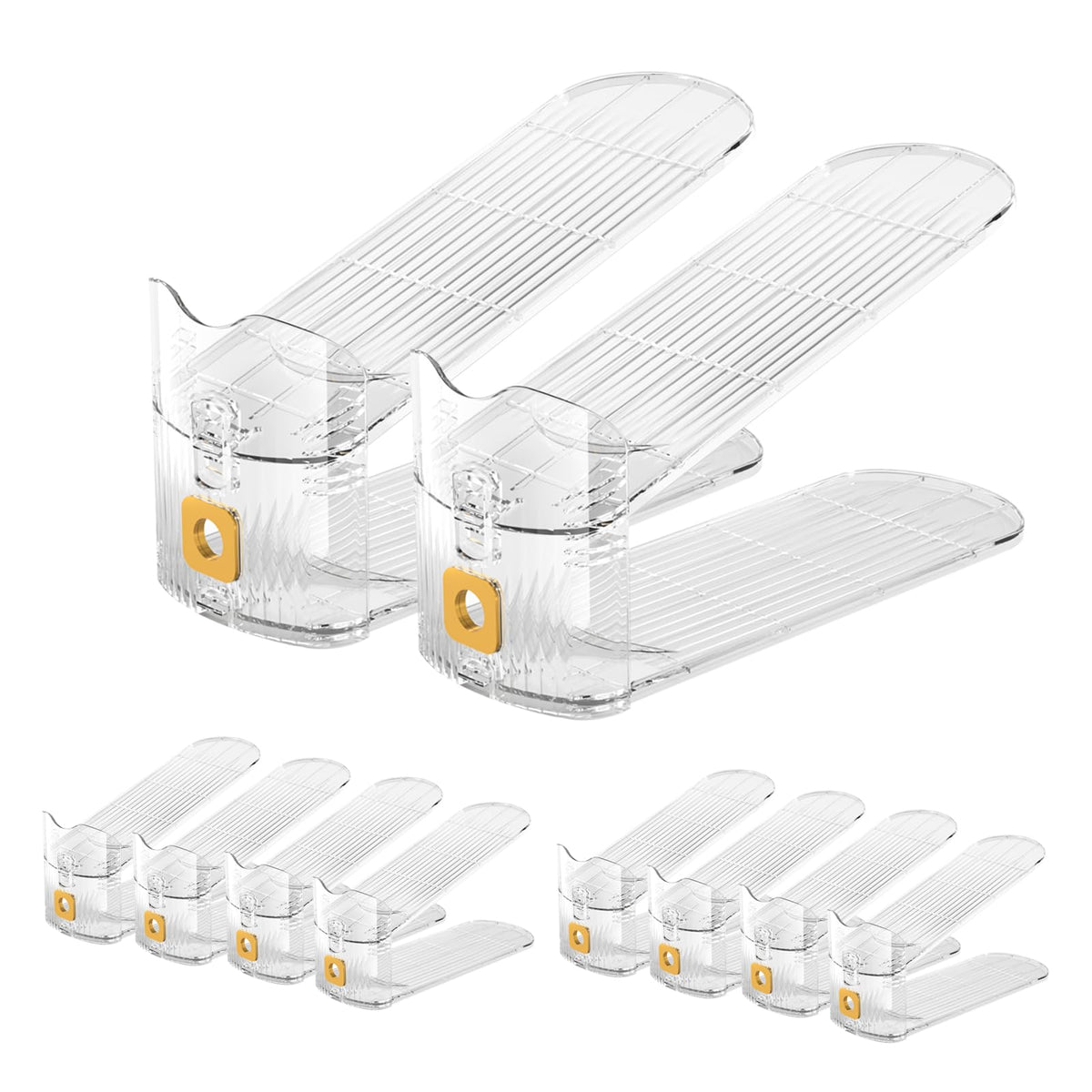 CiBiZi shoe slots organizer clear 10-pack with adjustable height for versatile storage