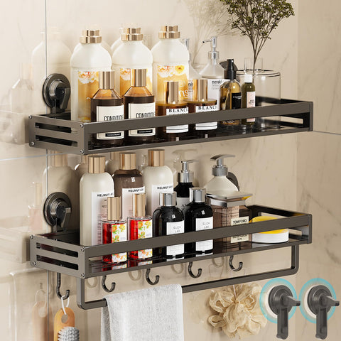 CIBOTIES extended shelf shows extra bathroom storage for toiletries
