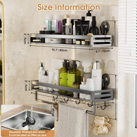 CIBOTIES five hooks keep razors and brushes within easy reach