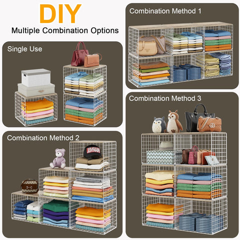 Cidaziya 6-pack closet organizers offer large capacity for efficient closet organization.
