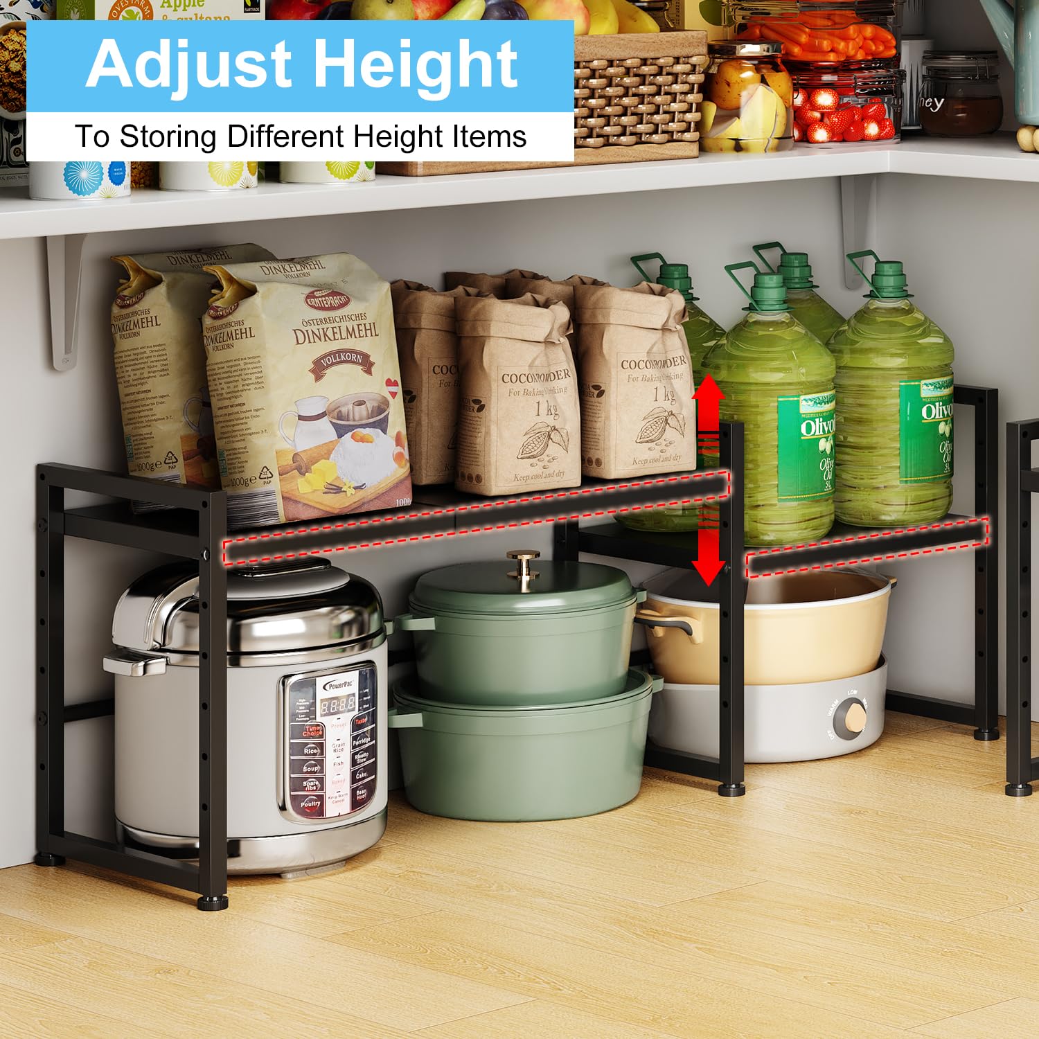 Cidaziya black powder coating protects the shelf against rust
