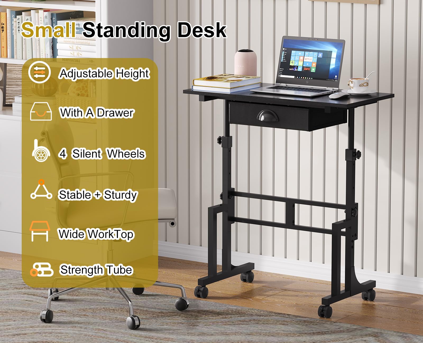 Cidaziya compact desk fits small spaces and boosts productivity.