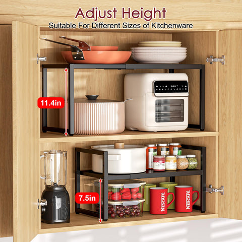 Cidaziya shelves keep microwave and cookware neatly arranged on the counter