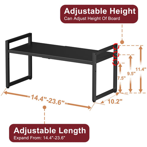 Cidaziya expandable kitchen storage shelves under cabinet setup for pots and pans