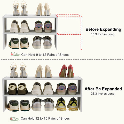 Cidaziya expandable shoe storage for garage and mudroom spaces with easy access and organization.