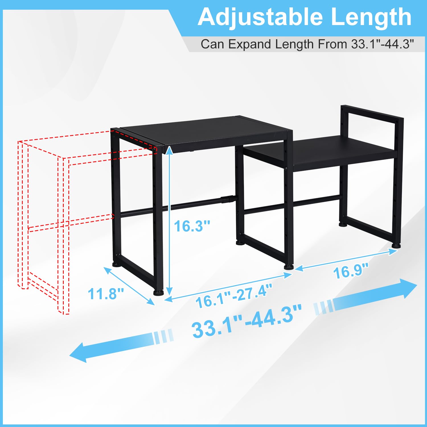 Cidaziya heavy-duty shelf supports 150 lbs for pots, tools, and appliances