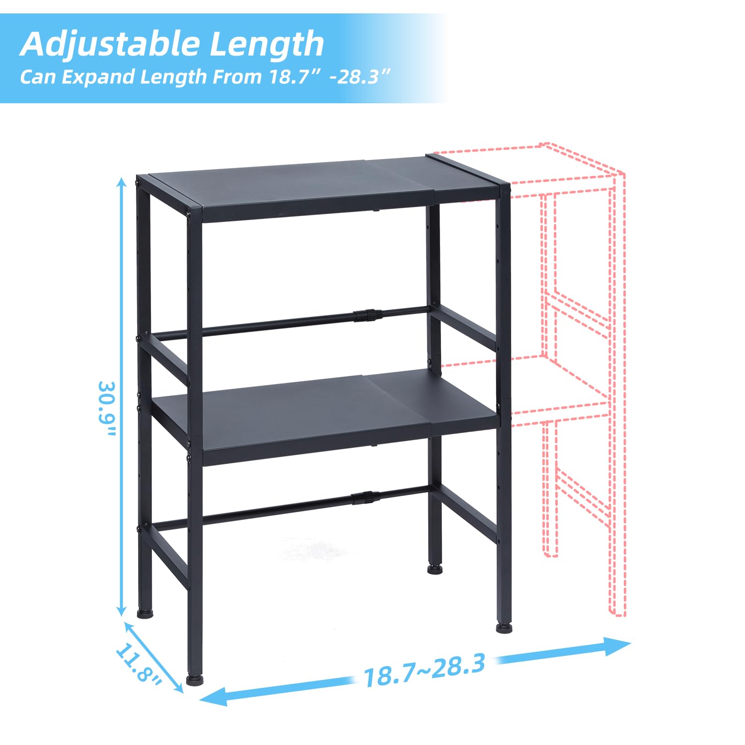 Cidaziya heavy-duty shelving unit supports up to 150 pounds per shelf for sturdy organization.