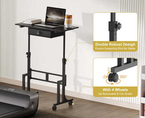 Cidaziya desk offers a 31.5–43.3 inch height range for easy sit-to-stand transitions.