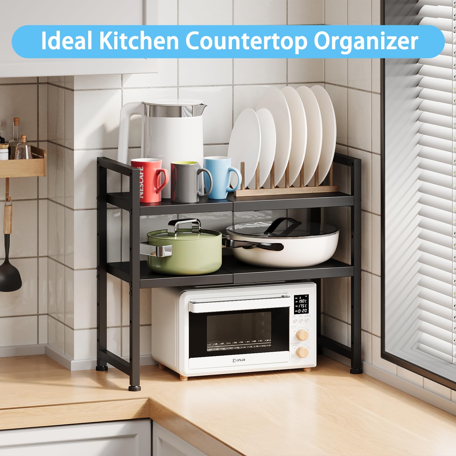 Cidaziya kitchen organizer for pots and pans keeps cookware neatly arranged and accessible.