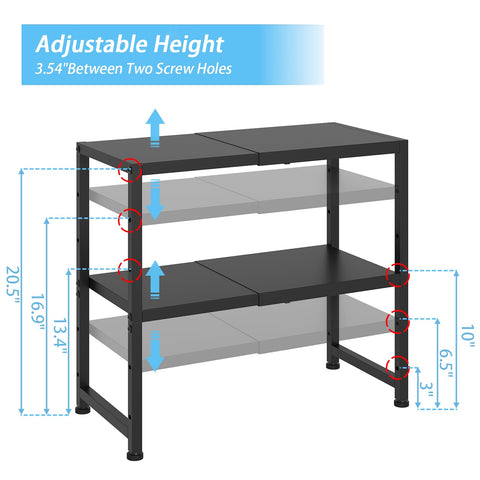 Cidaziya metal shelf with sleek black coating resists rust and cleans easily.