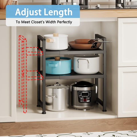 Cidaziya pantry storage shelves organize heavy items and maximize cabinet space.