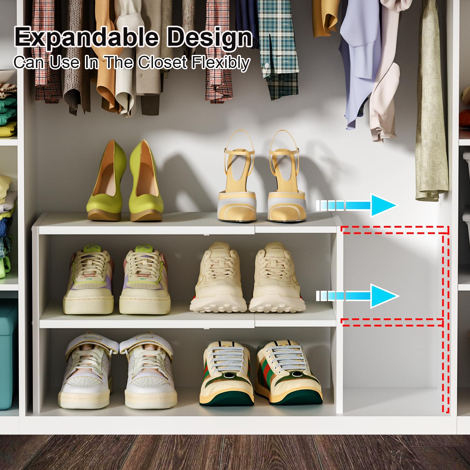 Cidaziya shoe rack sturdy structure supports weight up to 22 lbs per tier for reliable use.