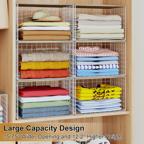 Cidaziya sturdy metal wire and wood construction offers durable storage.
