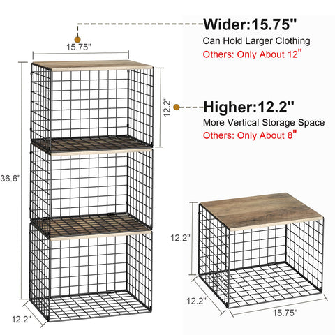 Cidaziya widened opening 15.75-inch closet shelf for bulky garments.