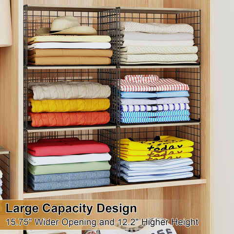 Cidaziya Wider Closet Organizers Stylish wood and metal finish adds durability.