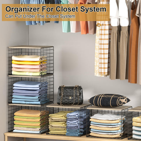Cidaziya Wider Closet Organizers Ideal for sweater storage.
