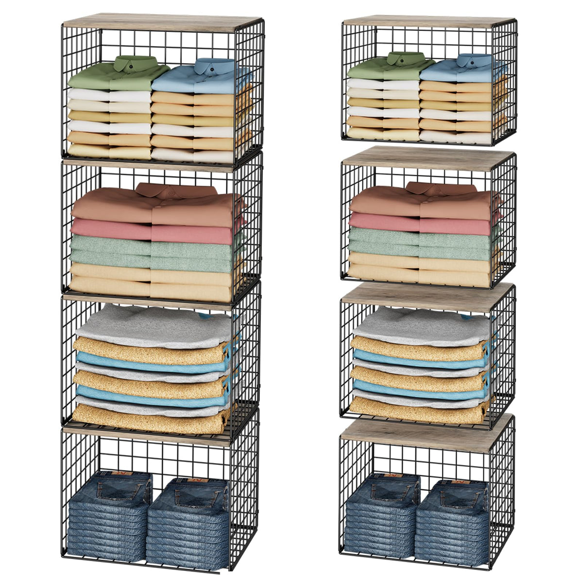 Cidaziya Wider Closet Organizers Top Board highlights extra storage space.