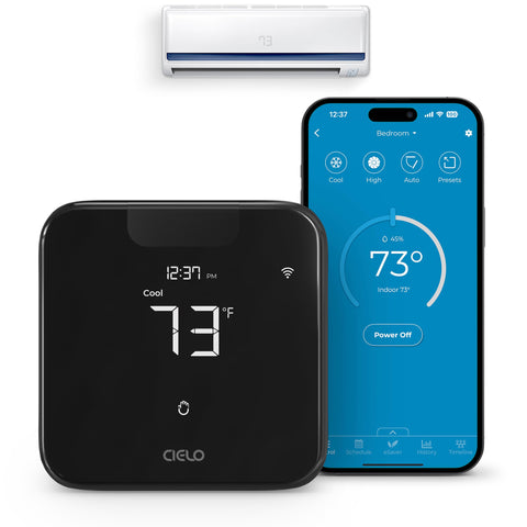 Cielo Breez Breez Max setup screen demonstrates universal compatibility and easy pairing.